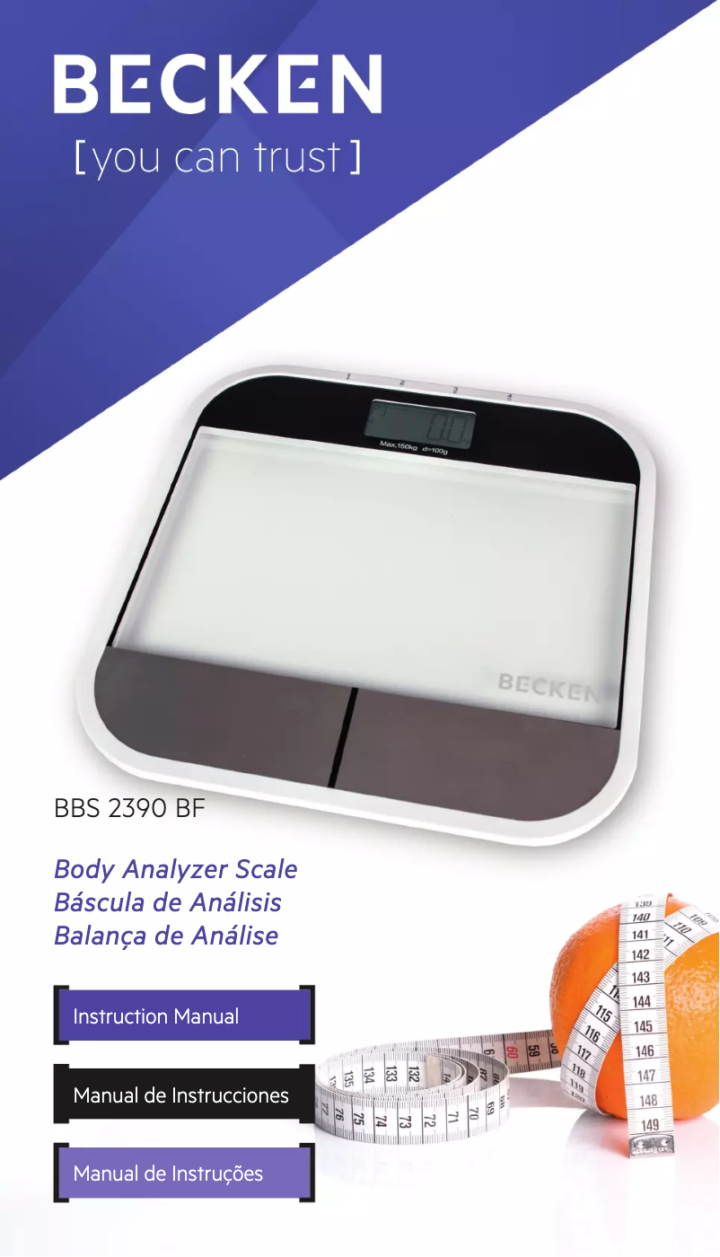 Page n°1 - Manuel utilisateur Becken BBS 2390 BF