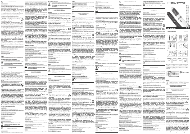 Page 1 de la notice Manuel utilisateur Rowenta Elite CF7812