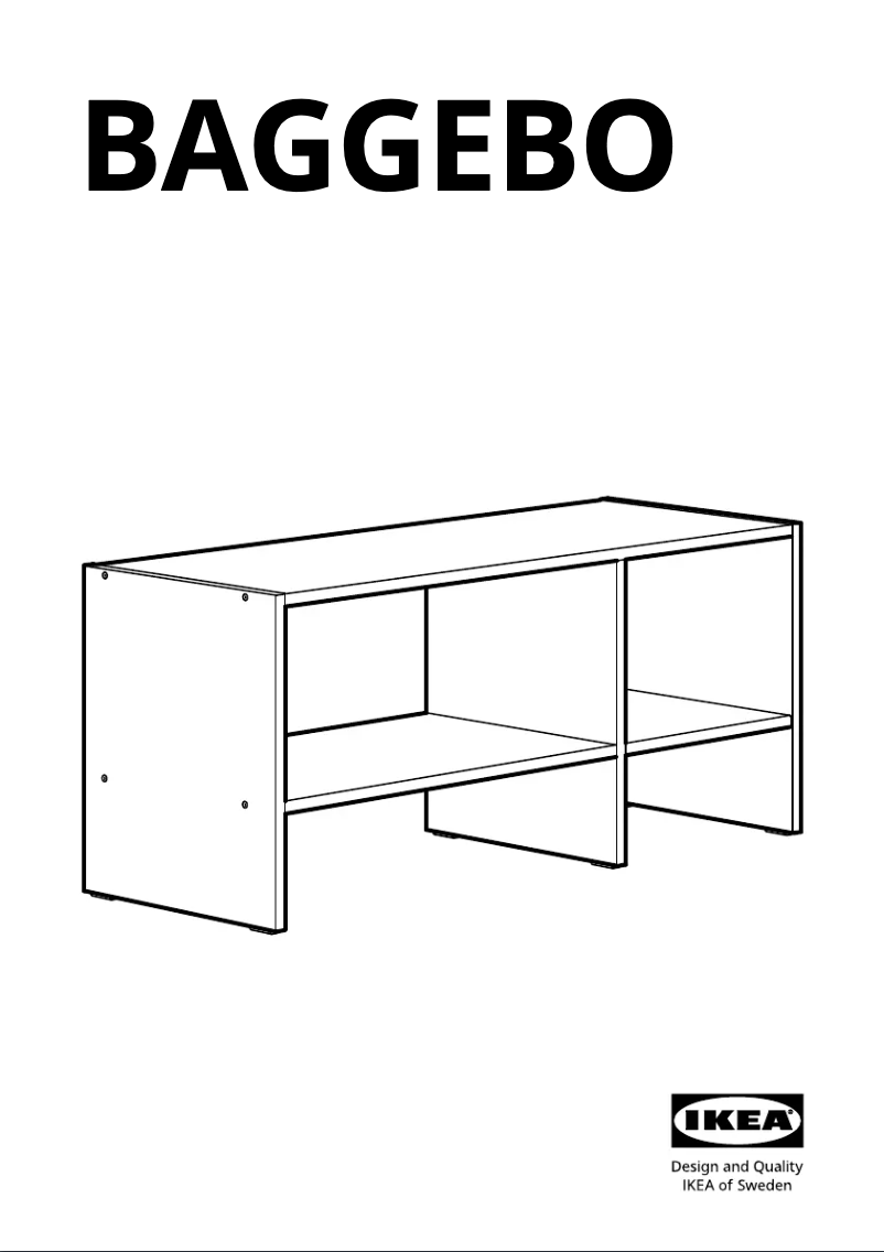 Page 1 de la notice Manuel utilisateur Ikea BAGGEBO 905.657.73
