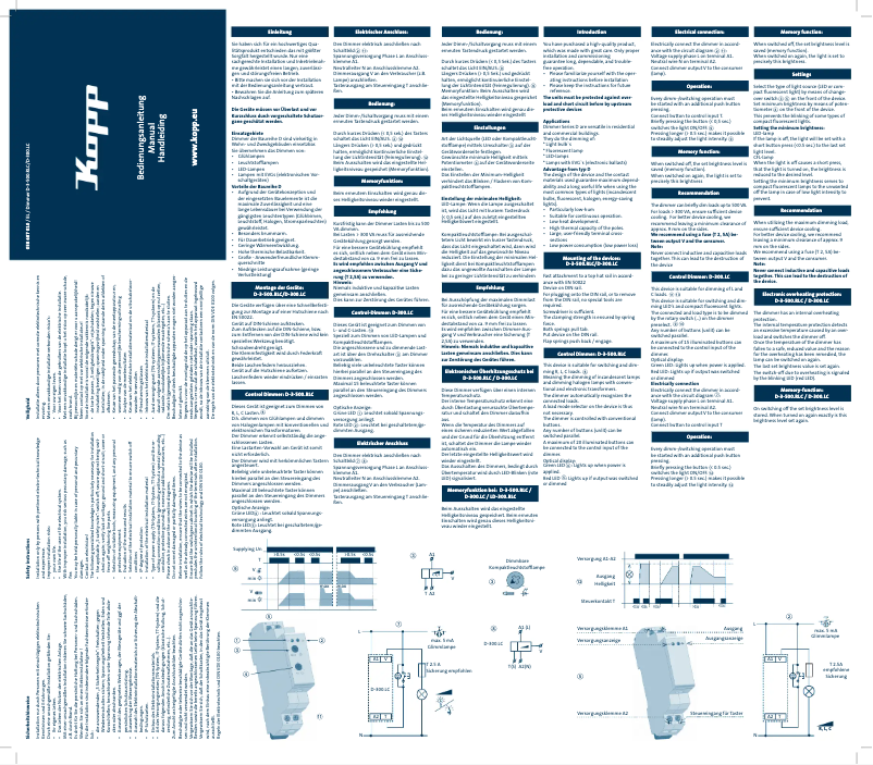 Page 1 de la notice Manuel utilisateur Kopp D-300