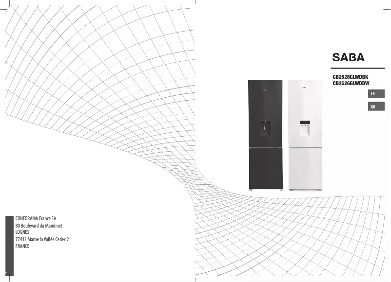Image de la première page du manuel de l'appareil CB2526GLWDBK
