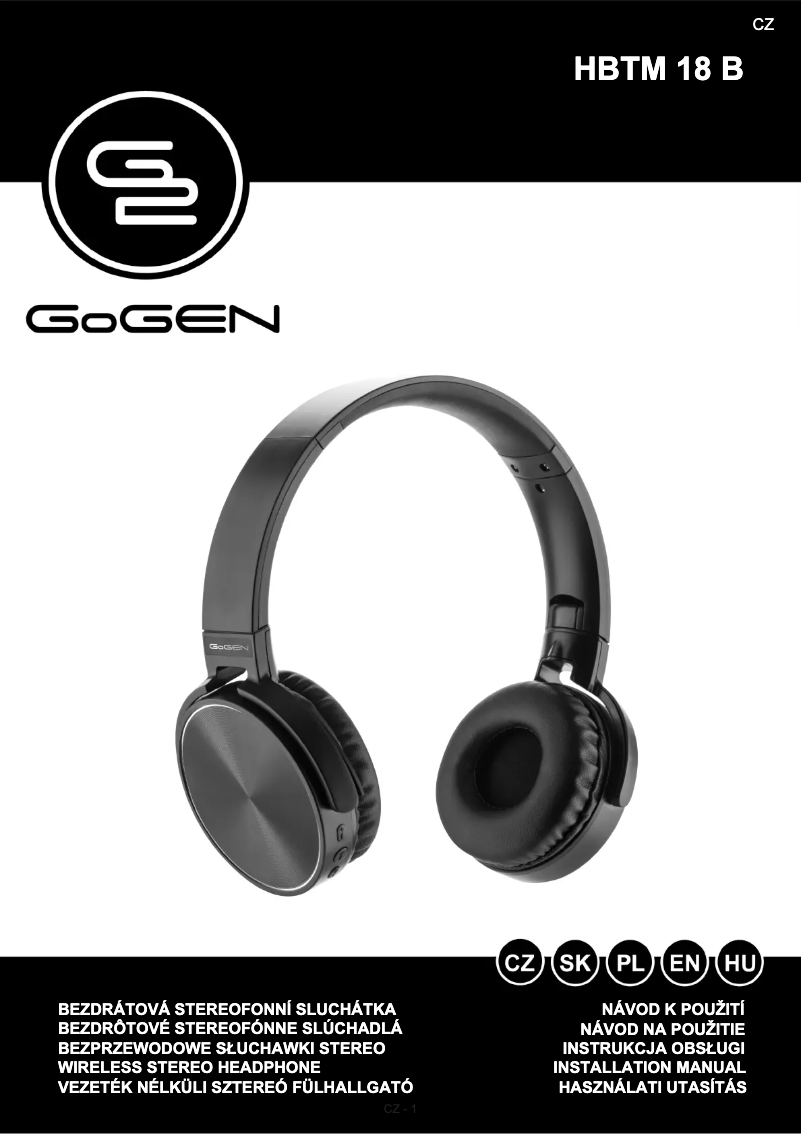 Page 1 de la notice Manuel utilisateur GoGen HBTM 18B