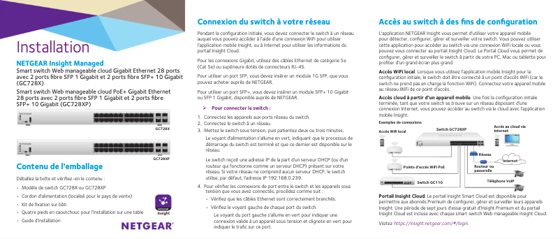 Page n°1 - Guide d'installation Netgear GC728X