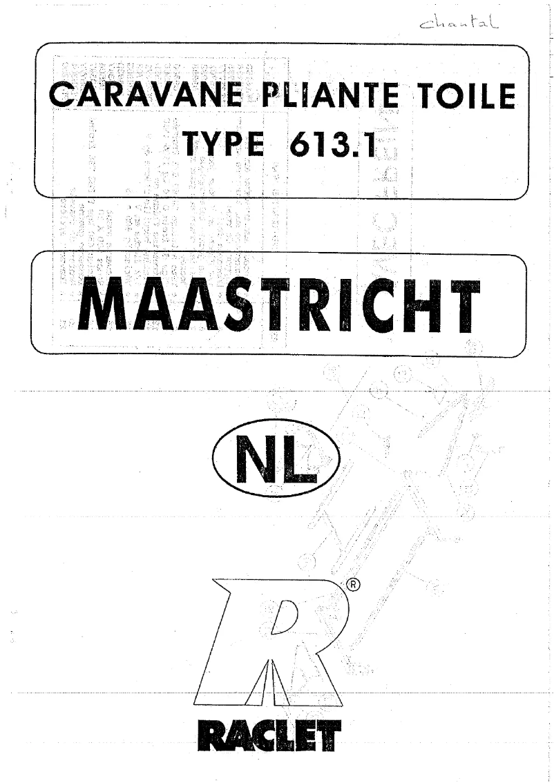 Page 1 de la notice Manuel utilisateur Raclet Maastricht (613.6)
