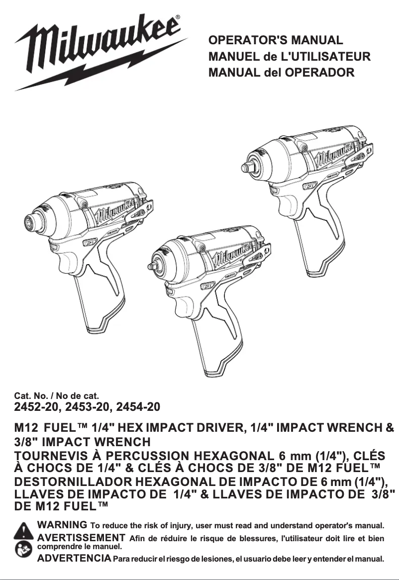 Image de la première page du manuel de l'appareil 2454-20