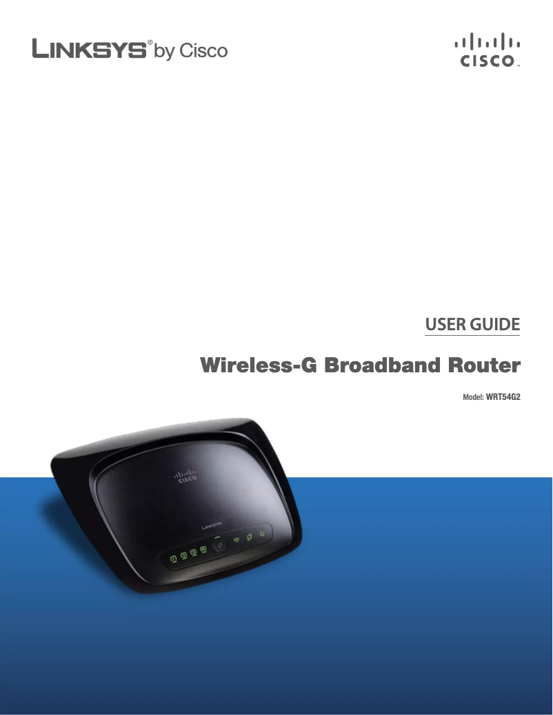 Page n°1 - Manuel utilisateur Linksys WRT54G2