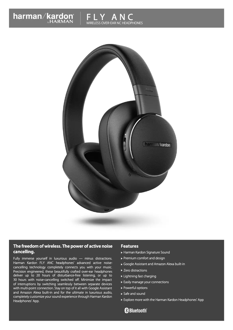 Page n°1 - Fiche technique Harman Kardon FLY ANC