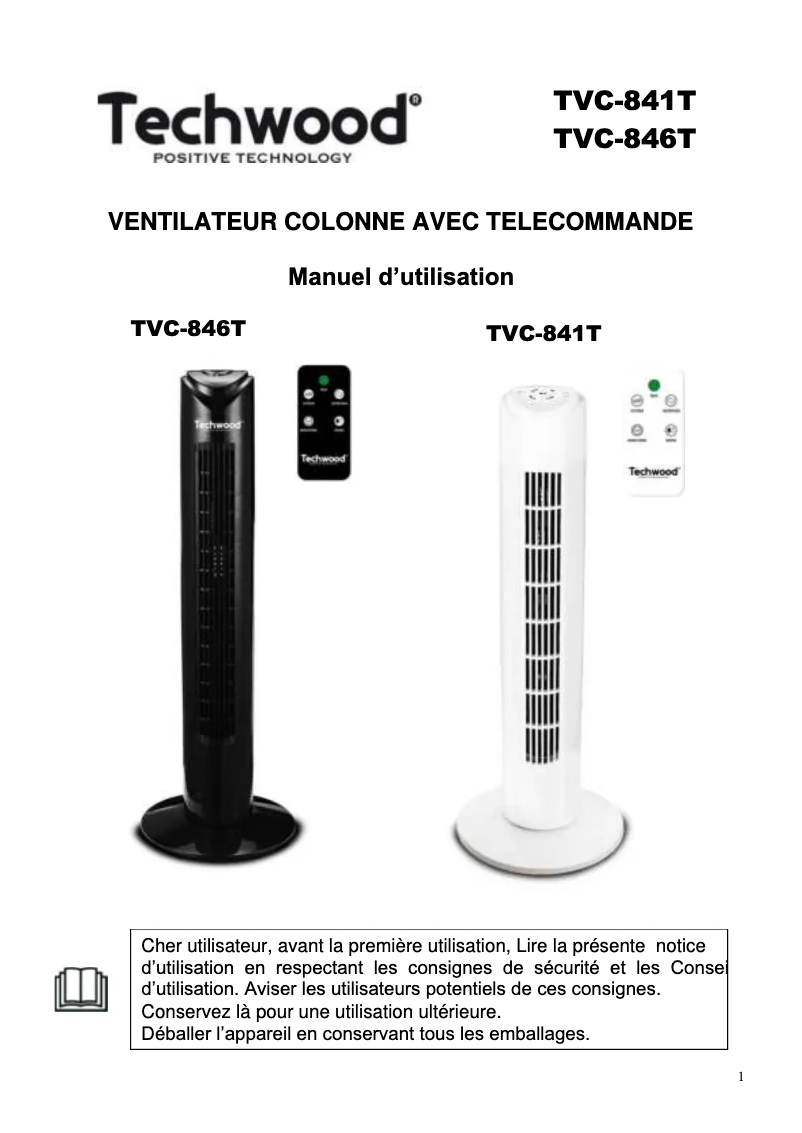 Image de la première page du manuel de l'appareil TVC-846T