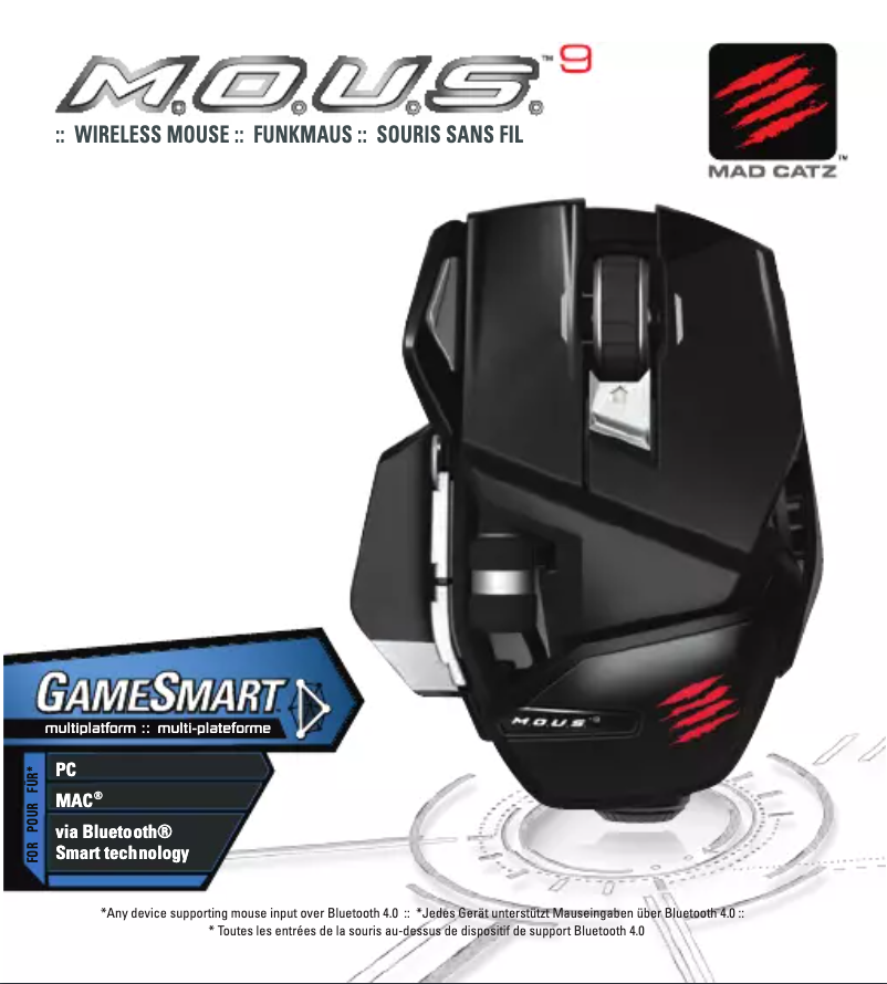 Page 1 de la notice Manuel utilisateur Mad Catz M.O.U.S 9