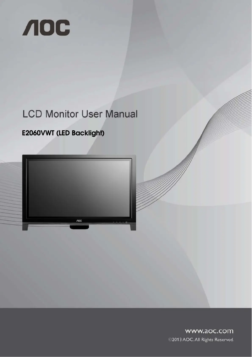 Image de la première page du manuel de l'appareil E2060VWT