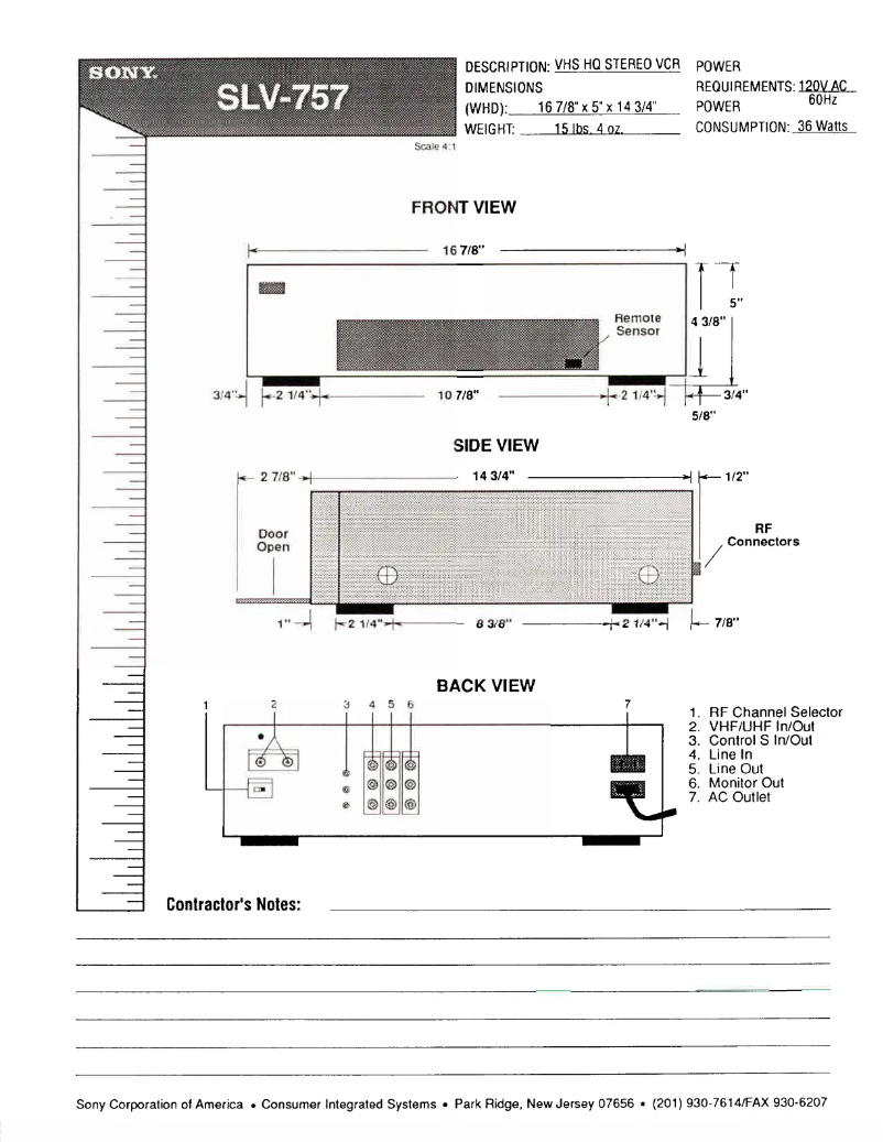 Page 1 de la notice Manuel utilisateur Sony SLV-757