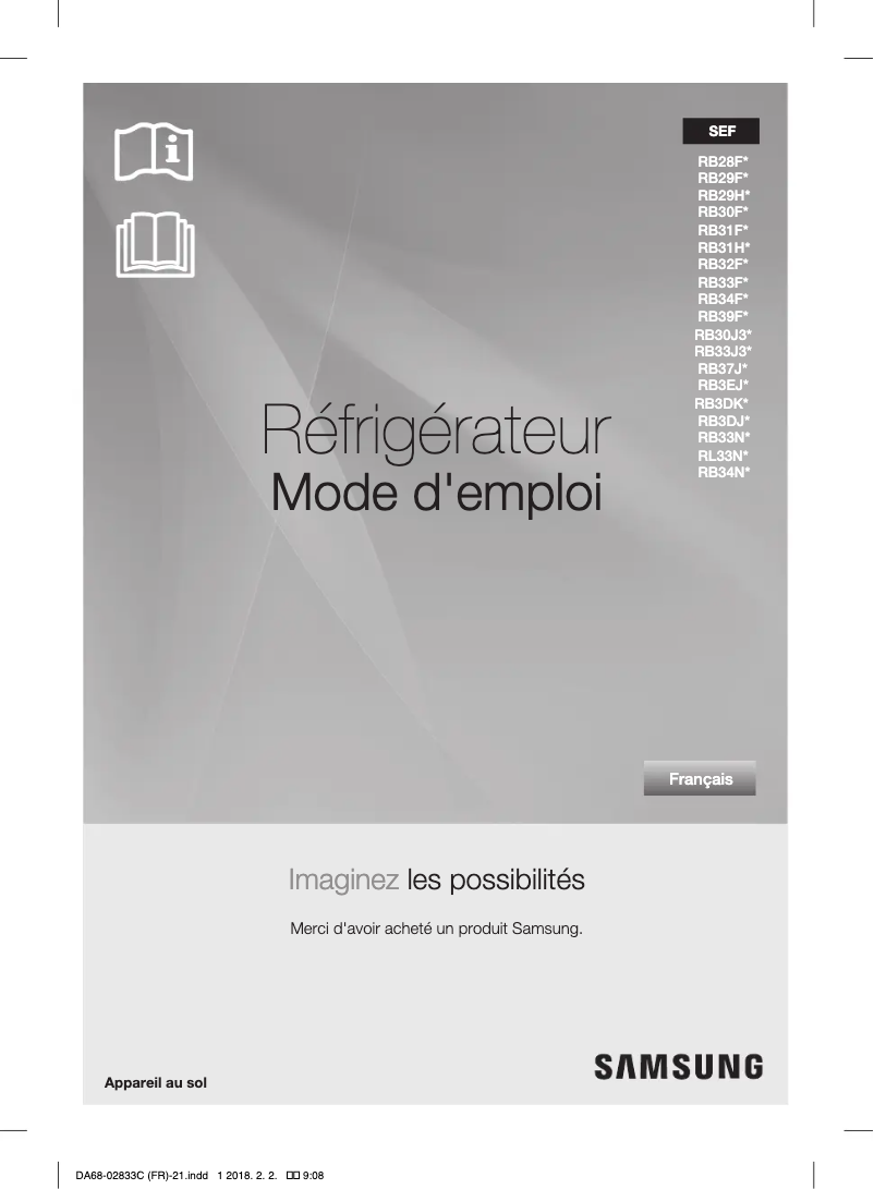 Image de la première page du manuel de l'appareil RB3EJ5205SA
