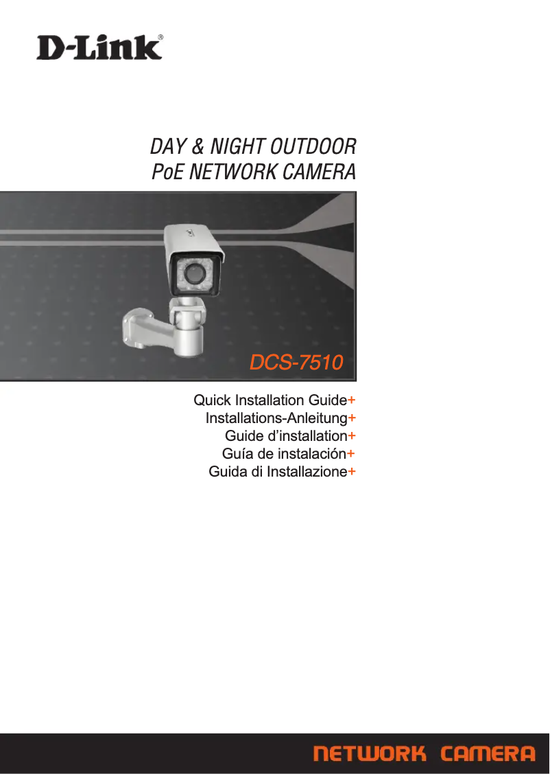 Image de la première page du manuel de l'appareil DCS-7510