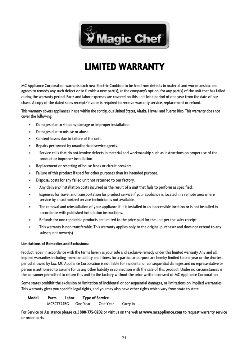 Imagen de la primera página del manual del dispositivo MCSCTE24BG