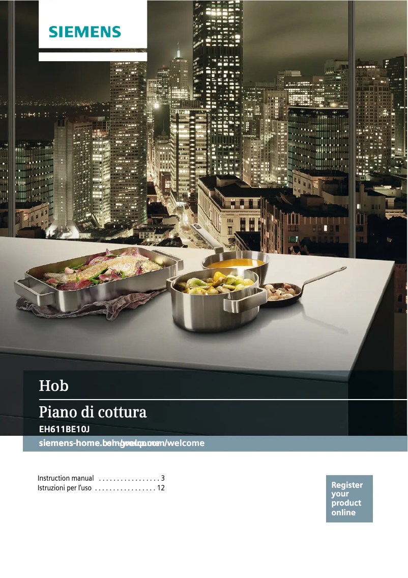 Page 1 de la notice Manuel utilisateur Siemens EH611BE10J