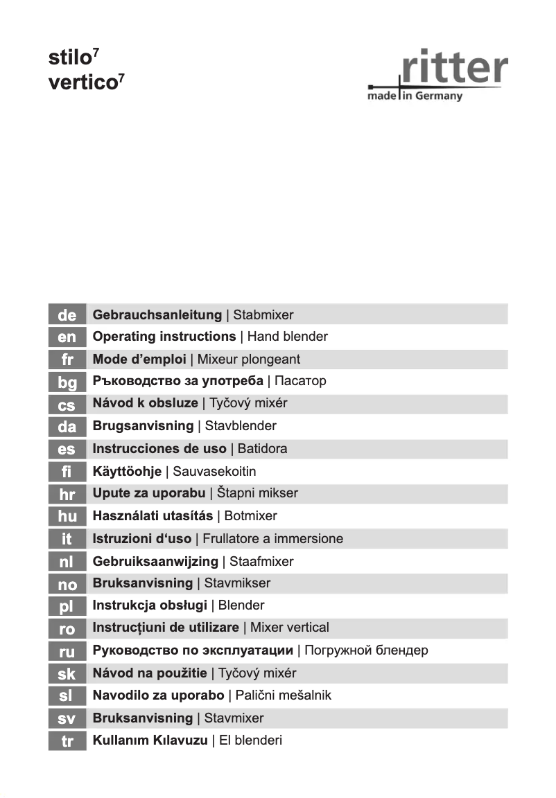 Image de la première page du manuel de l'appareil Stilo 7