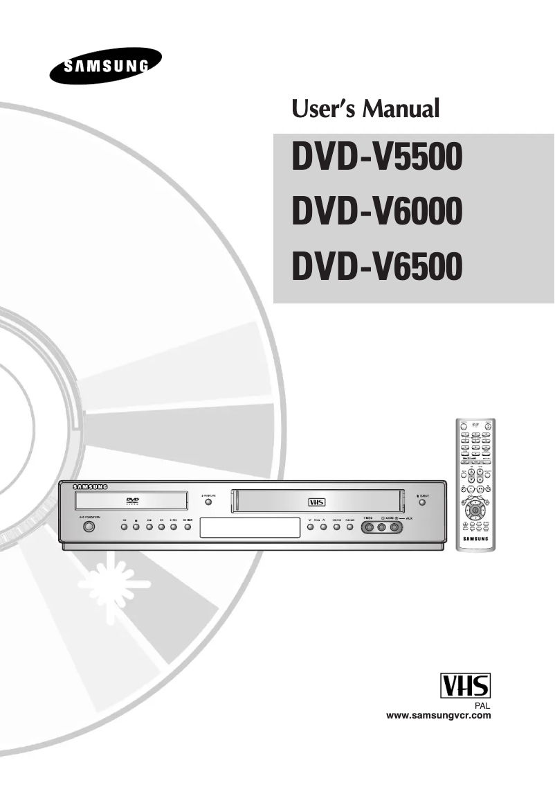 Page n°1 - Manuel utilisateur Samsung DVD-V6000