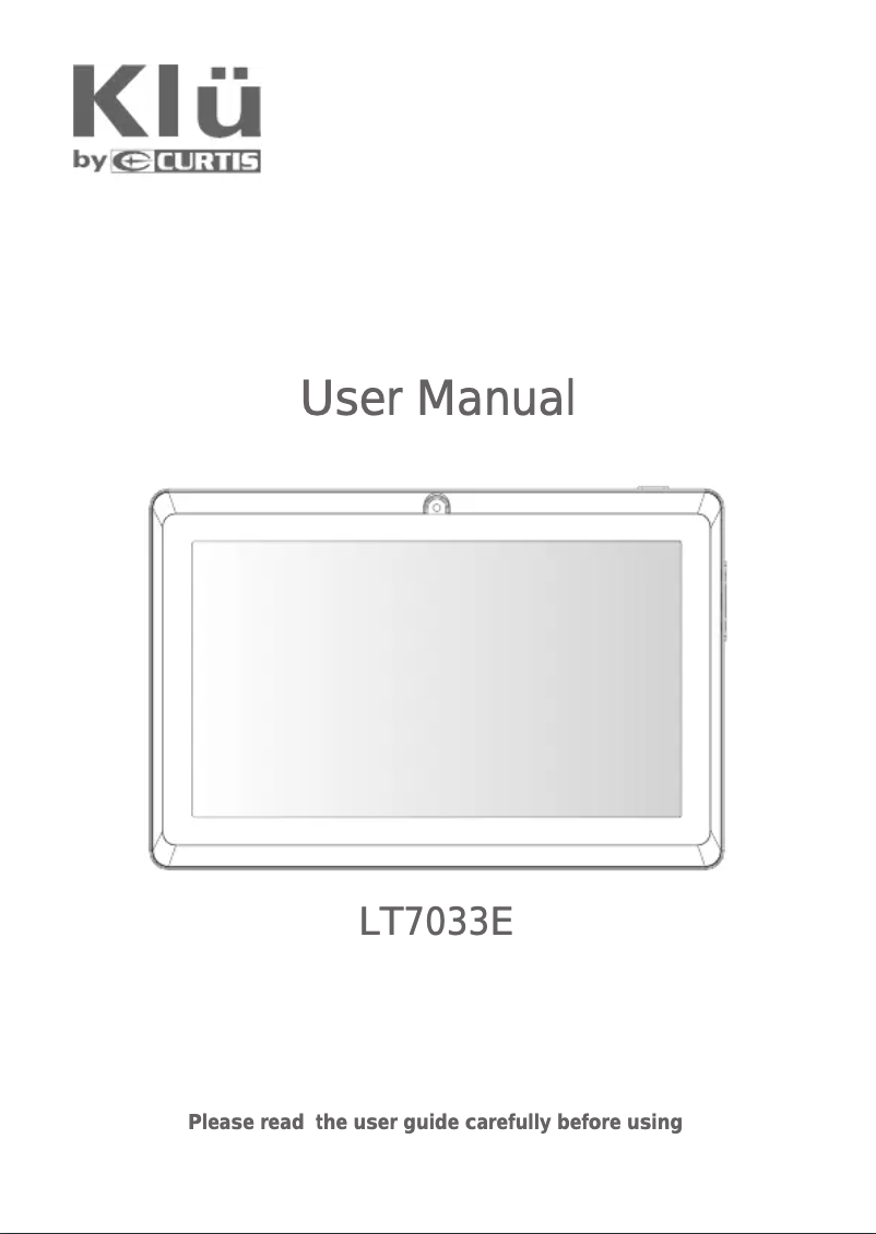 Page 1 de la notice Manuel utilisateur Curtis Klü LT7033-E