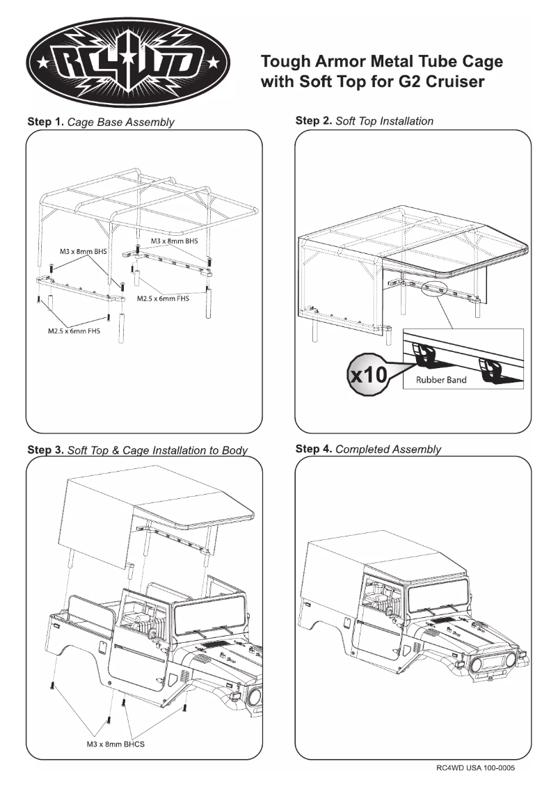 Page 1 de la notice Manuel utilisateur RC4WD Z-X0038