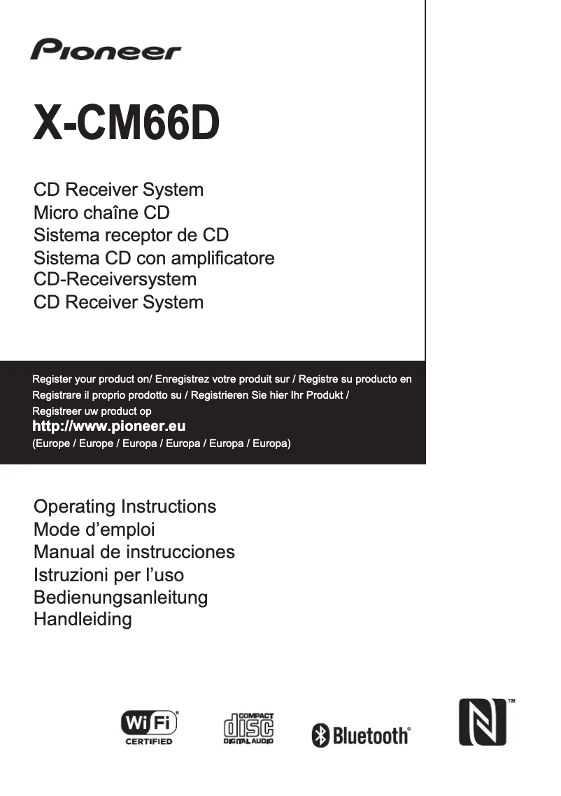 Page n°1 - Manuel utilisateur Pioneer X-CM66 Wit