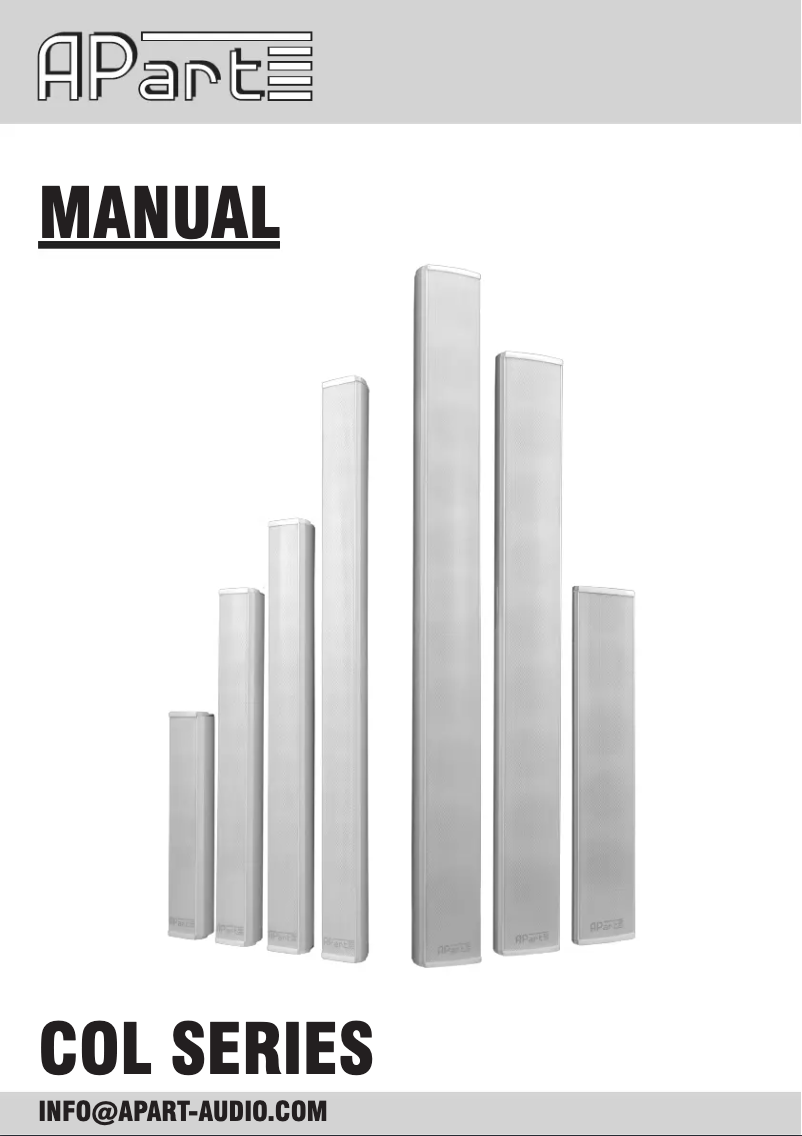 Page 1 de la notice Manuel utilisateur APart COLW41