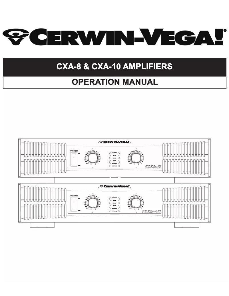 Página 1 del manual Manual de usuario Cerwin-Vega CXA-10
