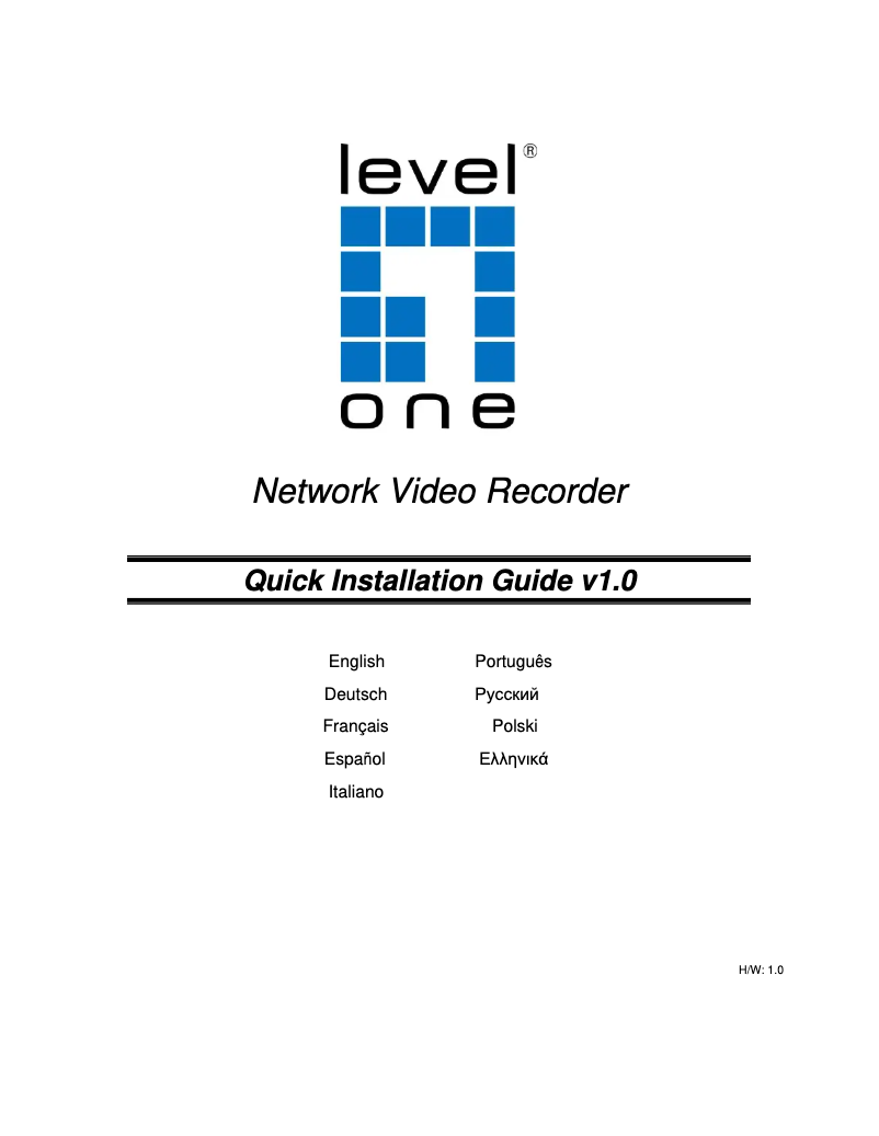 Page 1 of the manual Technical Sheet LevelOne NVR-0764