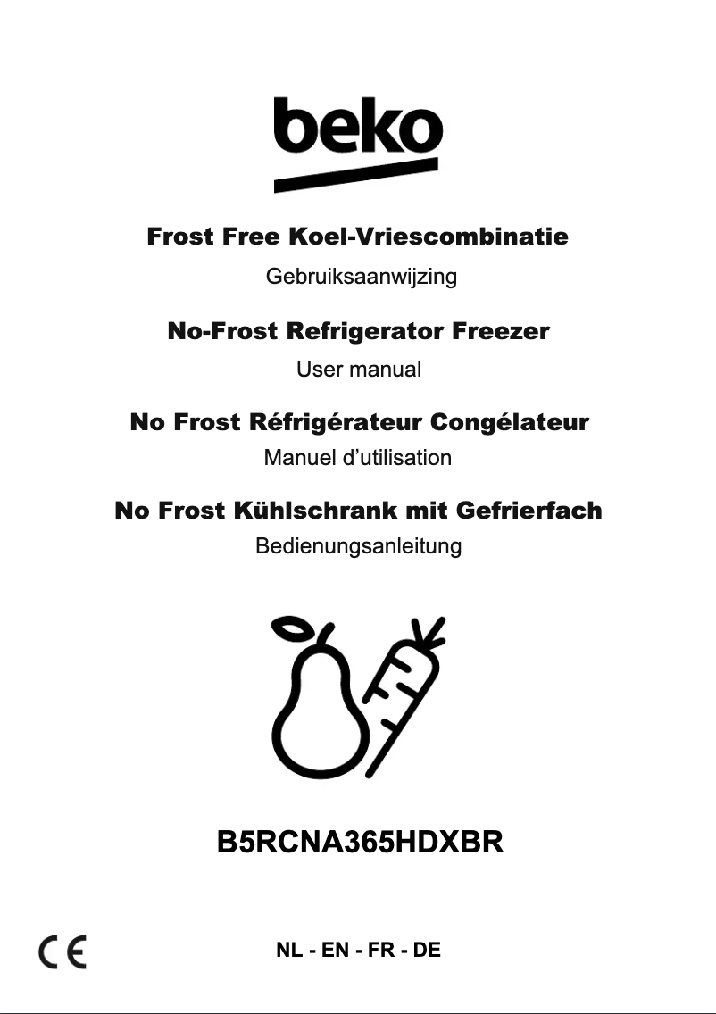Page n°1 - Manuel utilisateur Beko B5RCNA365HDXBR