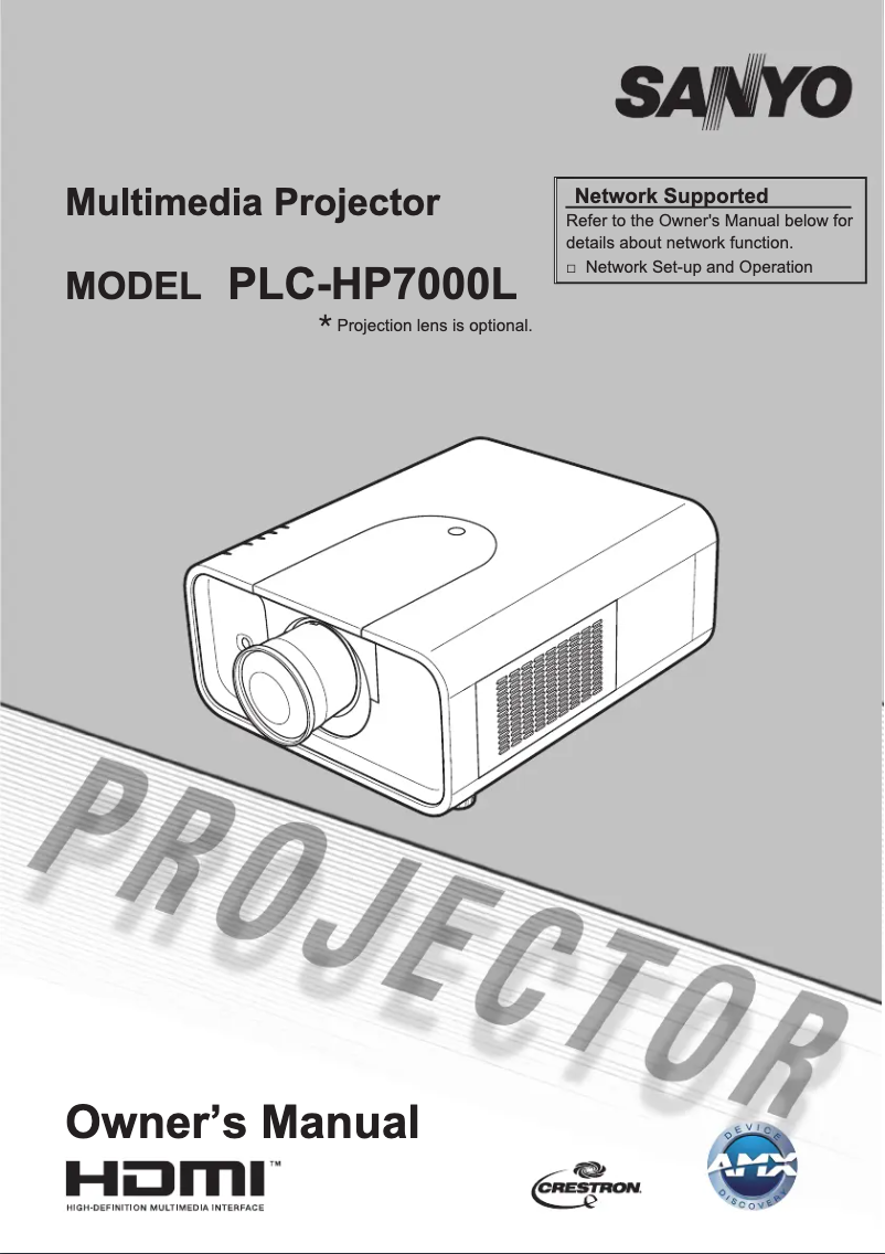 Image de la première page du manuel de l'appareil PLC-HP7000L