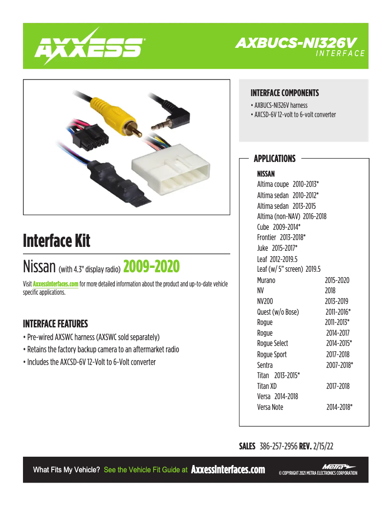 Página 1 del manual Ficha técnica AXESS AXBUCS-NI326V