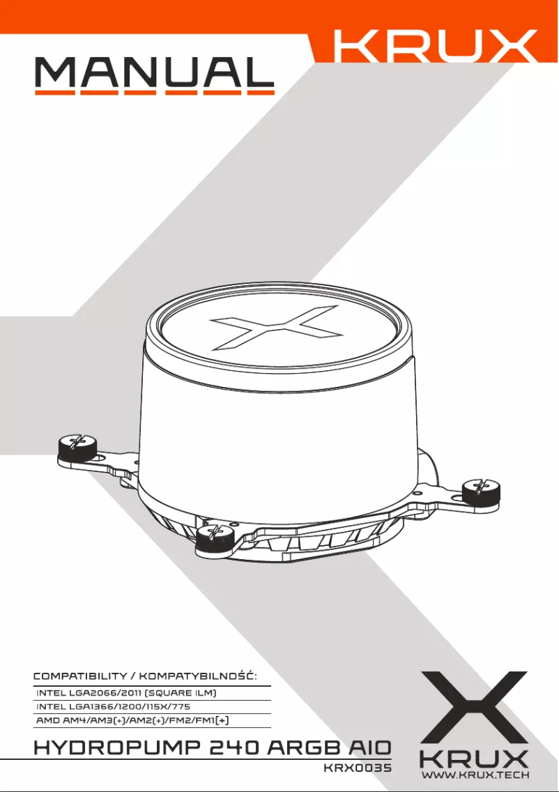 Page n°1 - Manuel utilisateur KRUX Hydropump ARGB 240 AIO