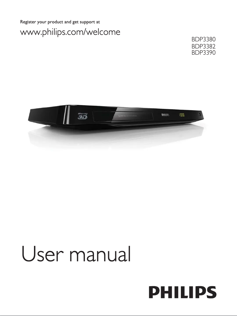 Image de la première page du manuel de l'appareil 3000 series BDP3380