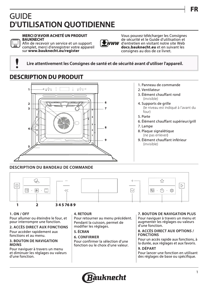Image de la première page du manuel de l'appareil BIK7 CH8TS PT