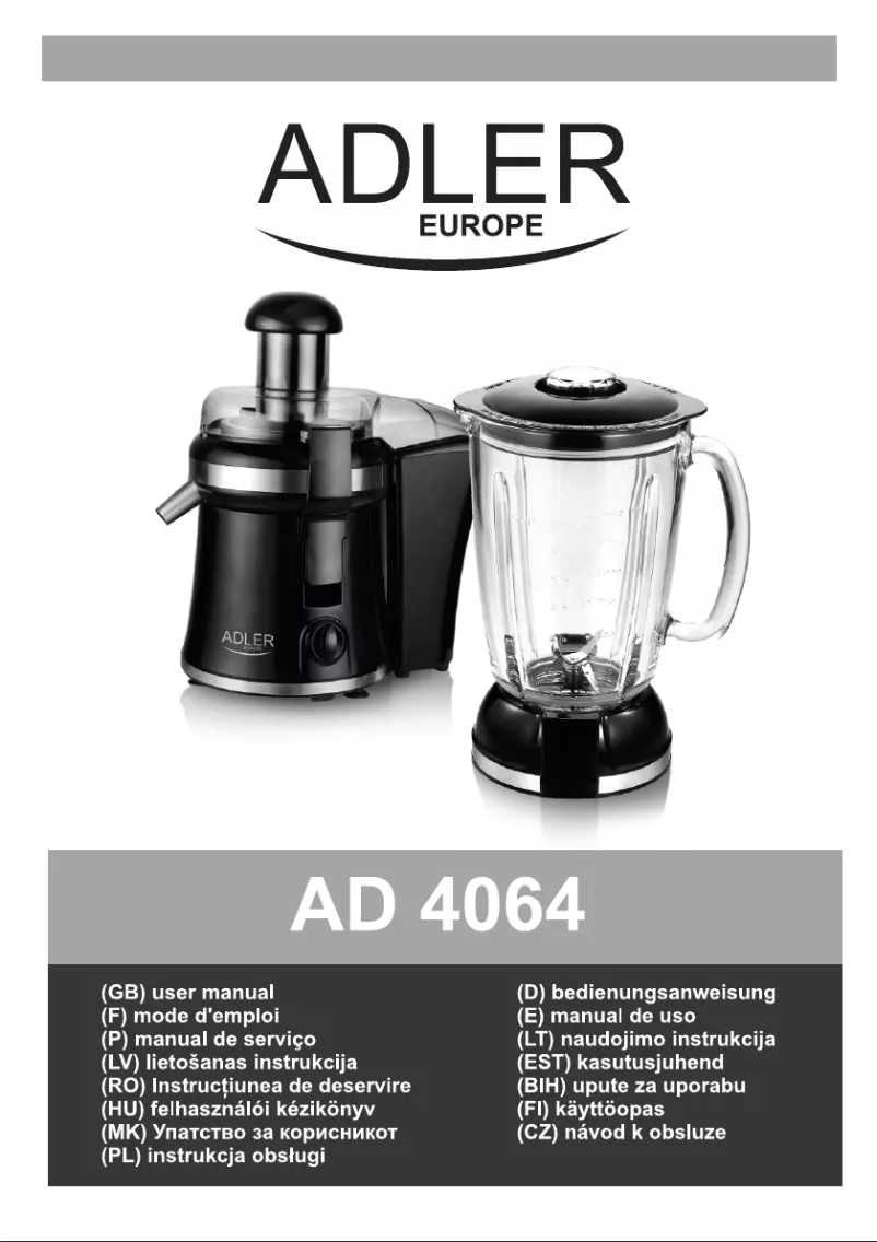 Image de la première page du manuel de l'appareil AD 4064