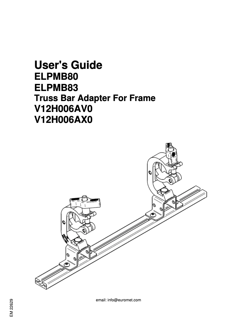 Page n°1 - Manuel utilisateur Epson ELPMB83