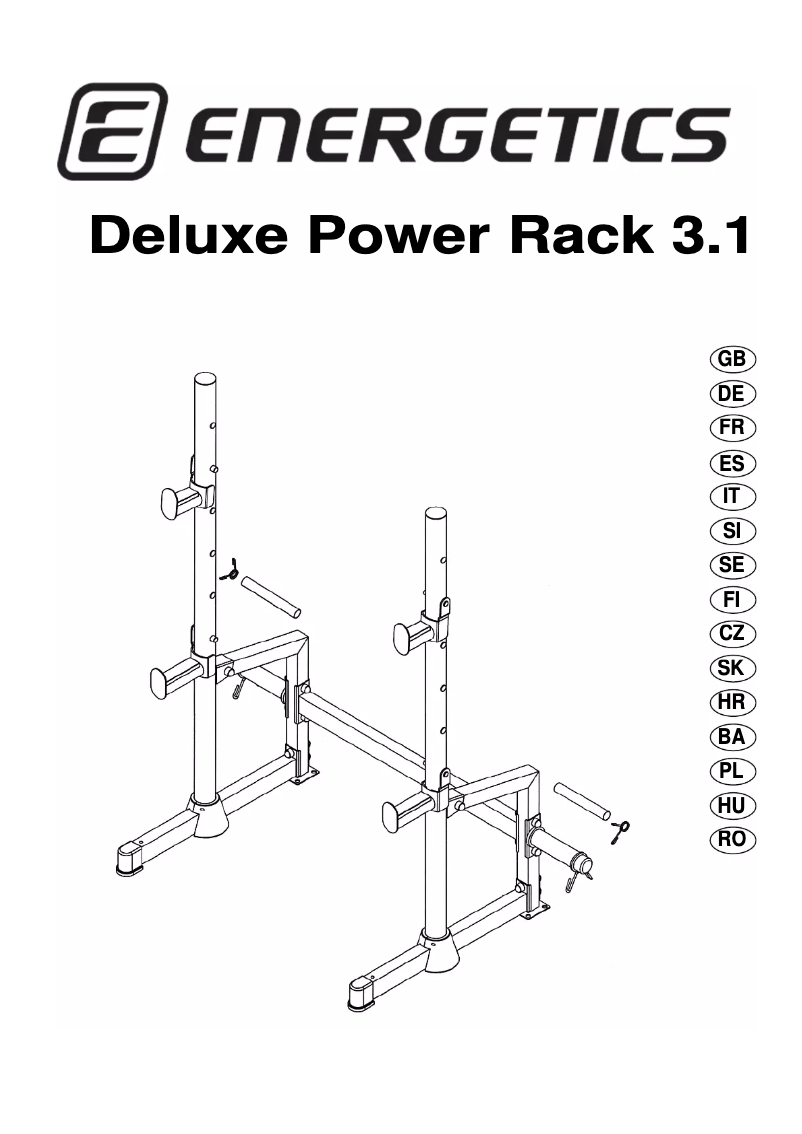 Page 1 de la notice Manuel utilisateur Energetics Deluxe Power Rack 3.1