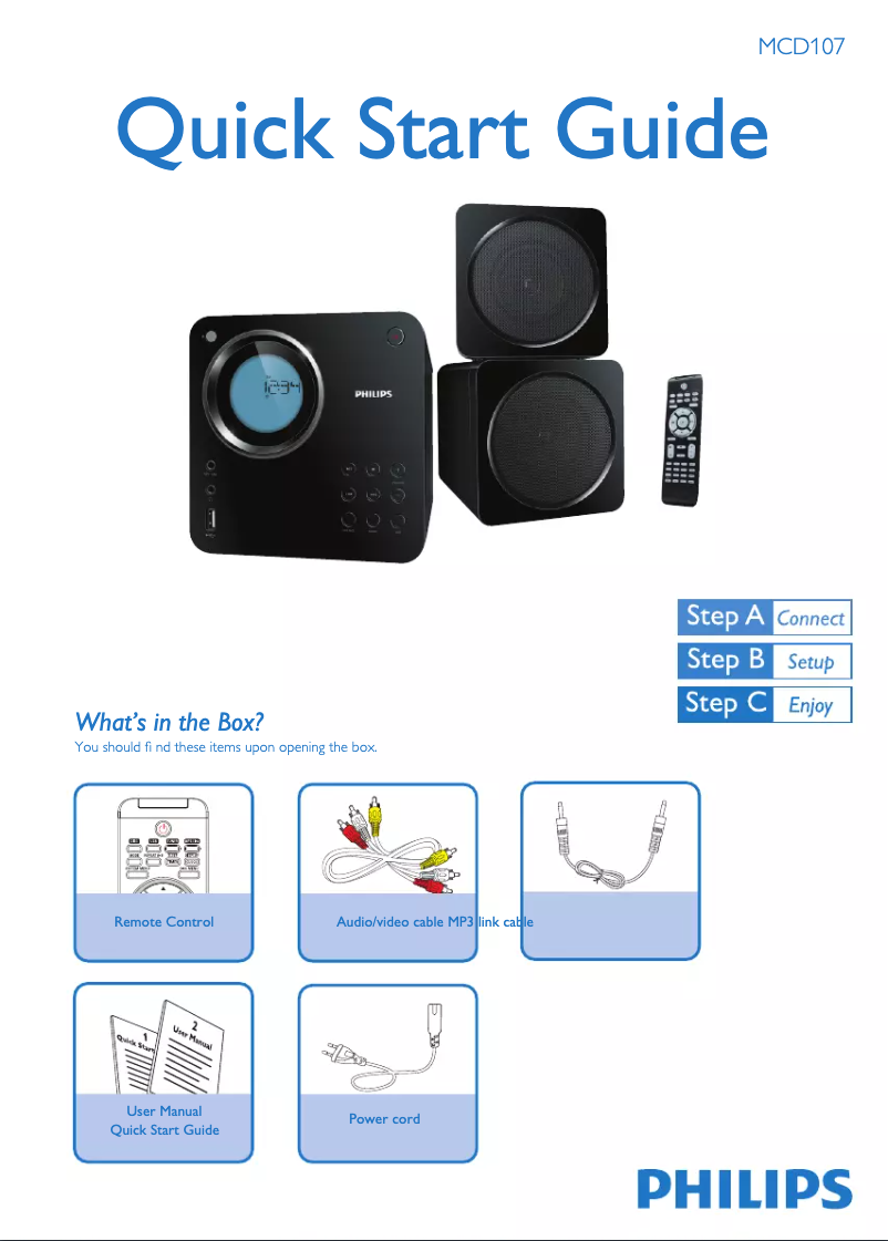 Image de la première page du manuel de l'appareil MCD107