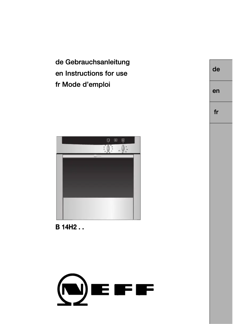 Page n°1 - Manuel utilisateur Neff B 14H2N0