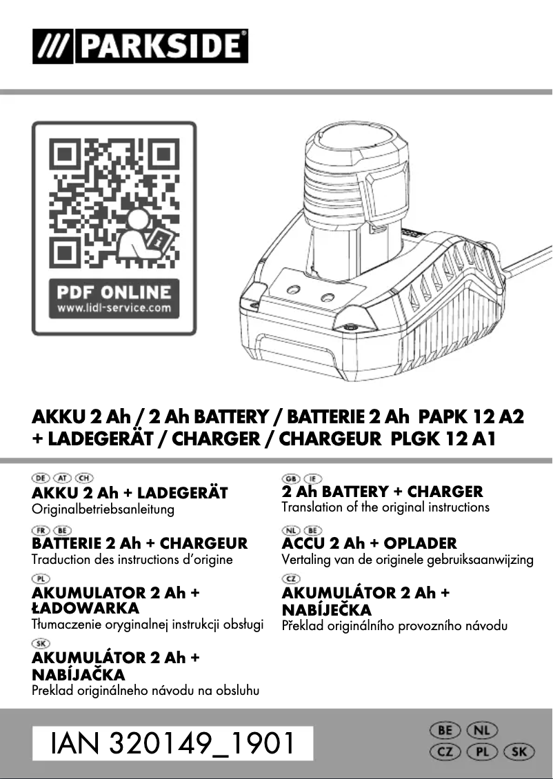 Page n°1 - Manuel utilisateur Parkside PLGK 12 A1