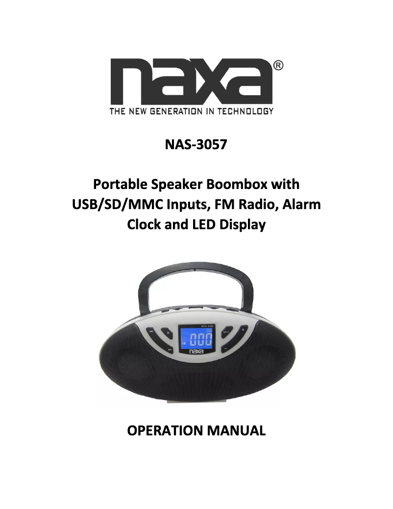 Image de la première page du manuel de l'appareil NAS-3057