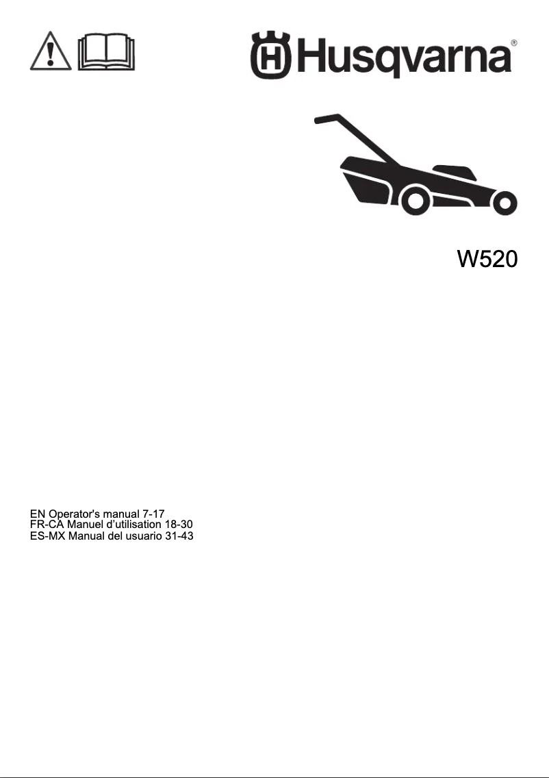 Página 1 del manual Manual de usuario Husqvarna W520