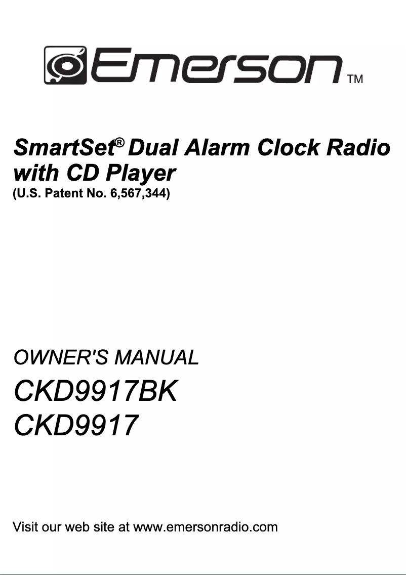 Image de la première page du manuel de l'appareil CKD9917