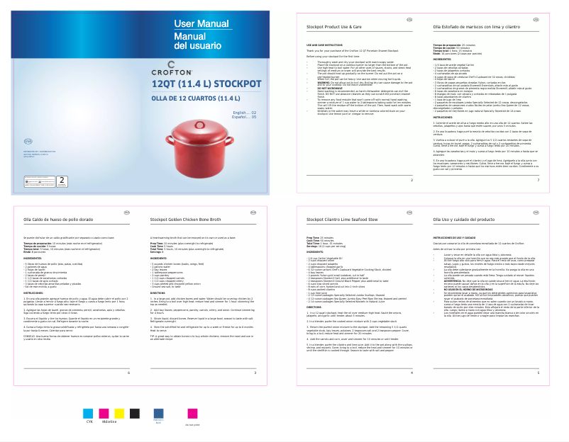 Page 1 de la notice Manuel utilisateur Crofton 12 Qt. Porcelain Enameled Stockpot 53490