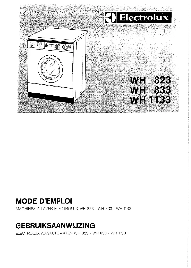 Page n°1 - Manuel utilisateur Electrolux WH833