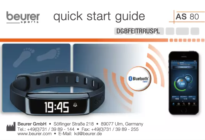 Image de la première page du manuel de l'appareil AS80