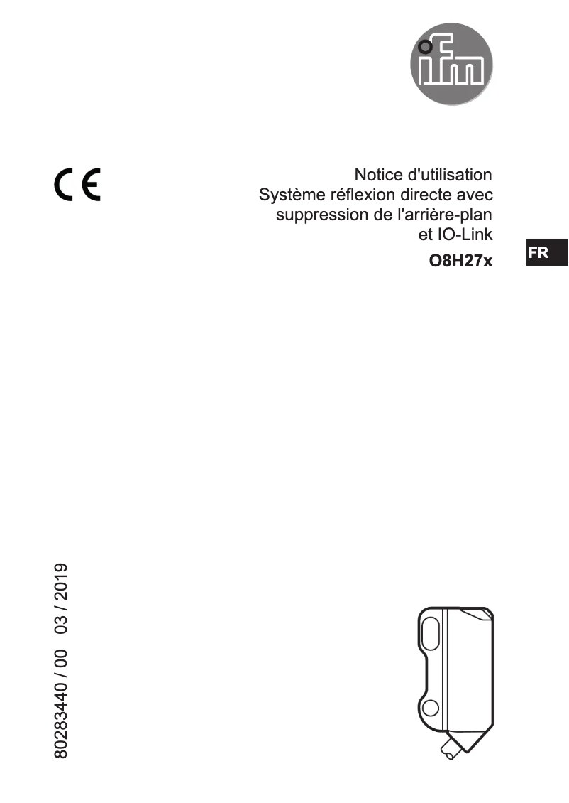 Image de la première page du manuel de l'appareil O8H272