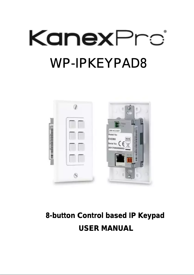 Página 1 del manual Manual de usuario KanexPro WP-IPKEYPAD8