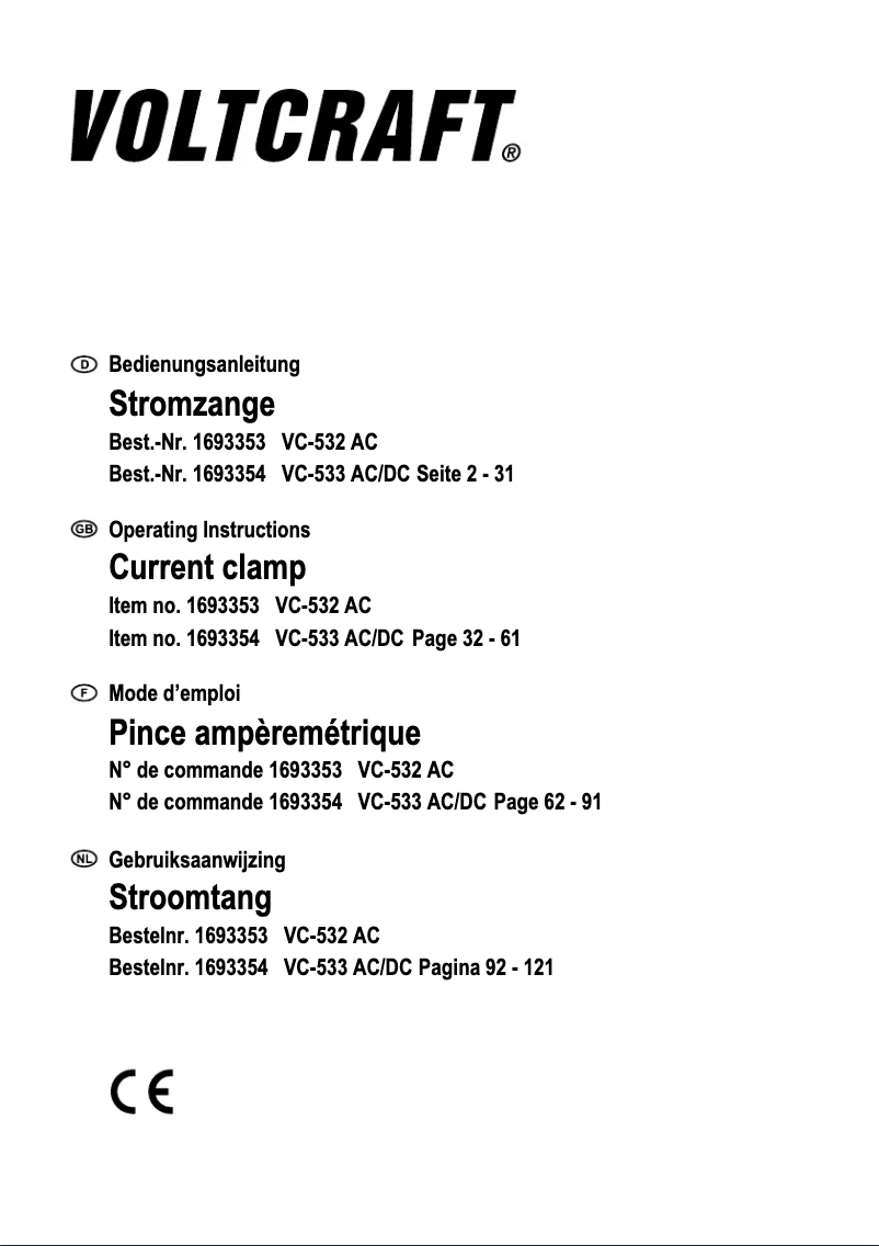 Image de la première page du manuel de l'appareil VC-532