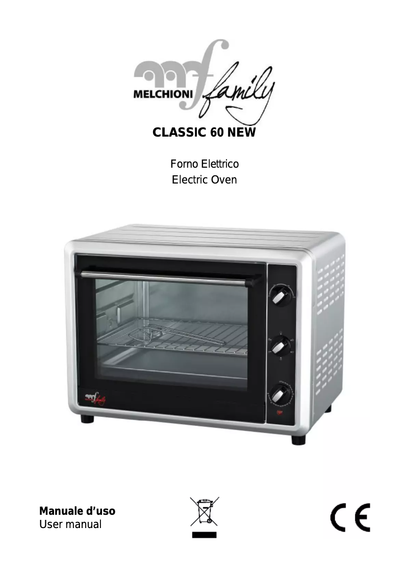 Page 1 de la notice Manuel utilisateur Melchioni Classic New 60
