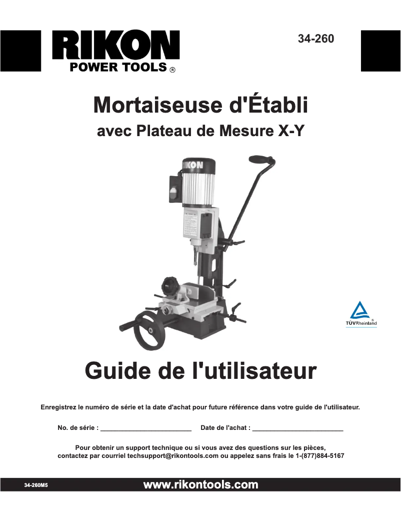 Page n°1 - Manuel utilisateur RIKON 34-260